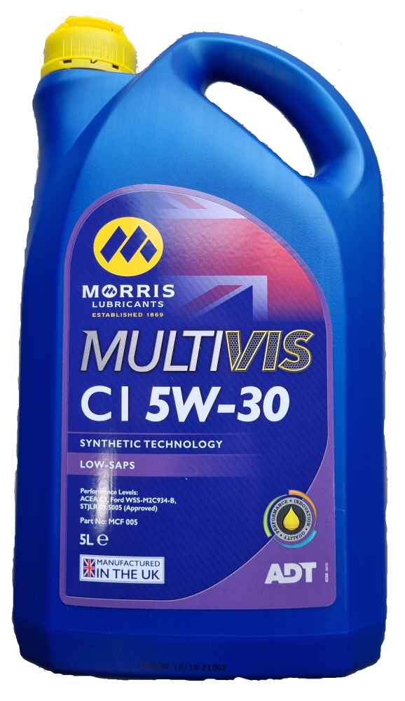 Morris Lubricants Multivis ADT C1 5W-30 Fully Synthetic Engine Oil STJLR.03.5005, 5 Litres