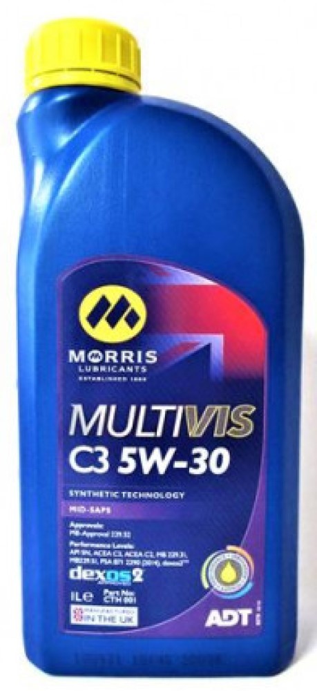 Morris Lubricants Multivis ADT C3 5W-30 Fully Synthetic Engine Oil, 1 Litre