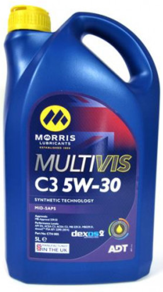 Morris Lubricants Multivis ADT C3 5W-30 Fully Synthetic Engine Oil, 5 Litres
