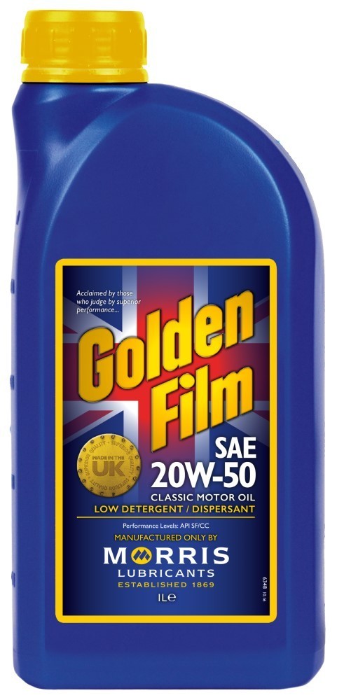 Morris Lubricants Golden Film SAE 20W50 Classic Motor Oil, 1 Litre