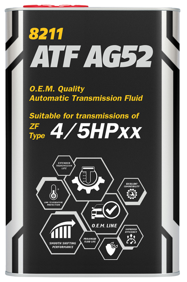 Mannol ATF AG52 Fully Synthetic Automatic Transmission Fluid ATF, 4/5HPxx, 4 Litres