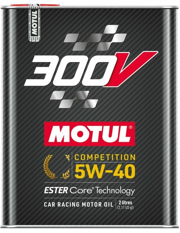 Motul 300V Competition 5W40 Ester Core Fully Synthetic Racing Engine Oil, 2 Litres