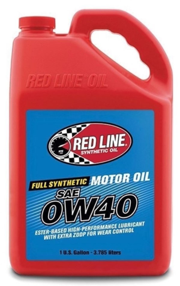 Red Line 0W40 A3 B3/B4 Ester Based High Performance Engine Oil with extra ZDDP, 1 US Gallon (3.78 L)