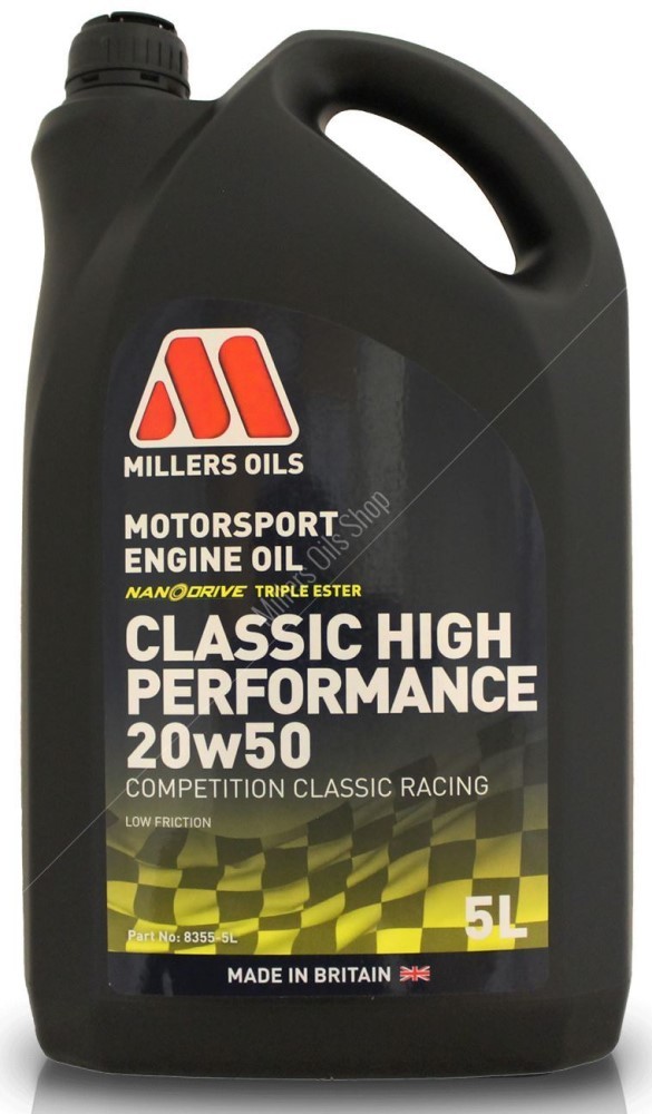 Millers Oils Motorsport Classic High Performance Triple Ester 20w50 Engine Oil, 5 Litres
