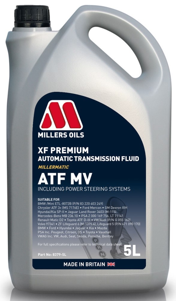Millers Oils XF Premium ATF MV Automatic Transmission Fluid, 5 Litres