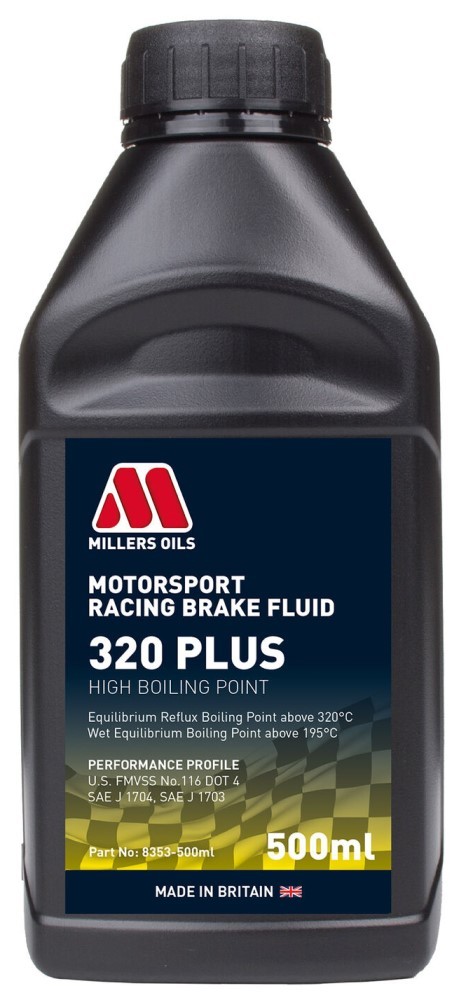 Millers Oils 320 Plus Motorsport Racing Brake Fluid DOT4, 500g