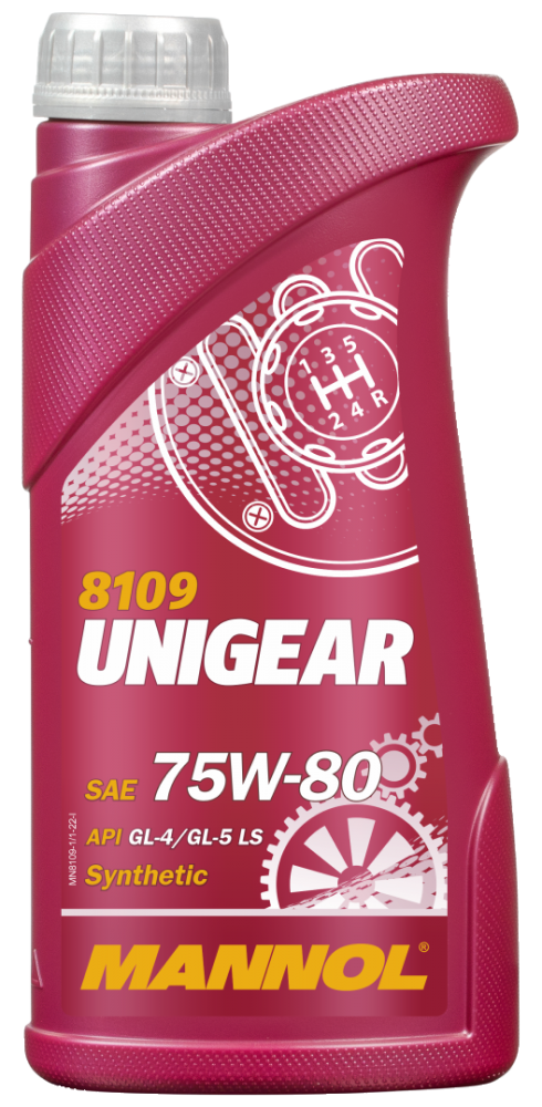Mannol Unigear 75W80 GL4 GL5 Fully Synthetic Gear Oil, 1 Litre