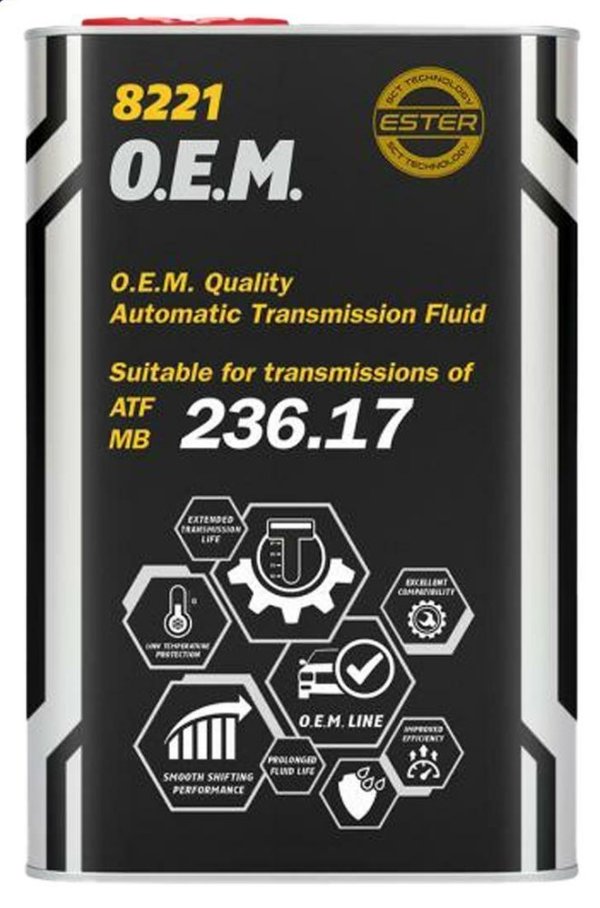 Mannol OEM 236.17 Synthetic Automatic Transmission Fluid, NAG3 MB 9G ATF, 1 Litre