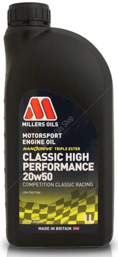 Millers Oils Motorsport Classic High Performance Triple Ester 20w50 Engine Oil, 1 Litre