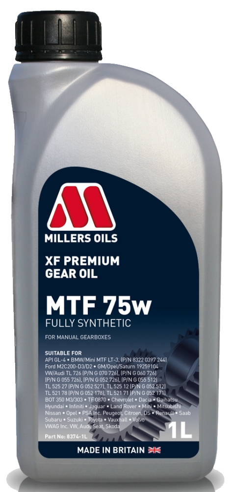 Millers Oils XF Premium MTF 75W GL4 Fully Synthetic Gear Oil, 1 Litre