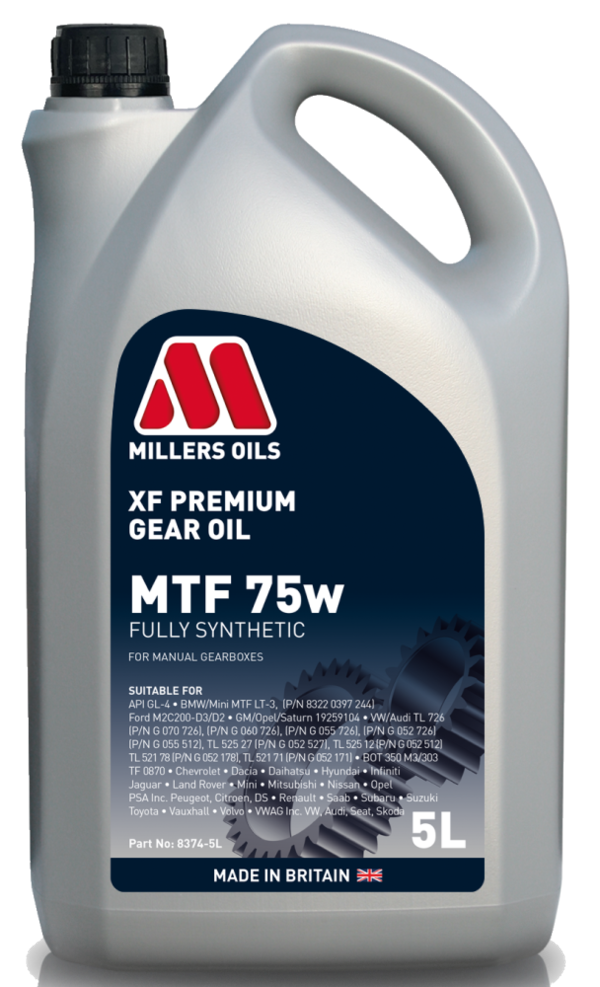 Millers Oils XF Premium MTF 75W GL4 Fully Synthetic Gear Oil, 5 Litres