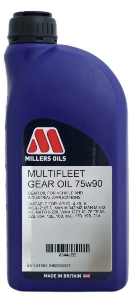 Millers Oils Multifleet 75W90 GL4 GL5 Gear Oil, 1 Litre