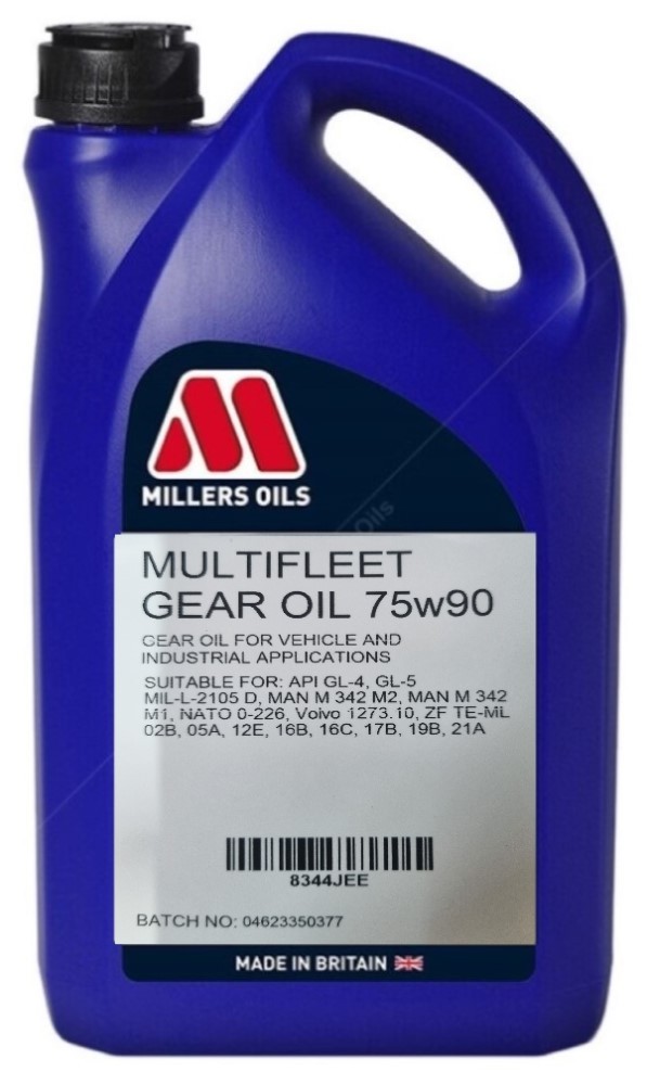 Millers Oils Multifleet 75W90 GL4 GL5 Gear Oil, 5 Litres