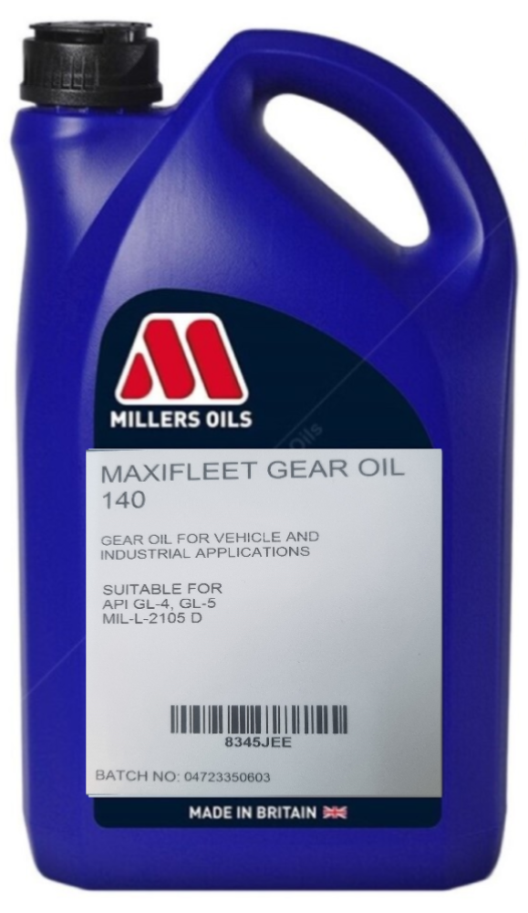 Millers Oils Maxifleet SAE 140 GL4 GL5 Gear Oil, 5 Litres
