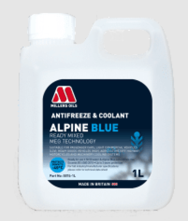 Millers Alpine Blue Ready to Use Antifreeze, MEG Technology, 2 Year, 1 Litre