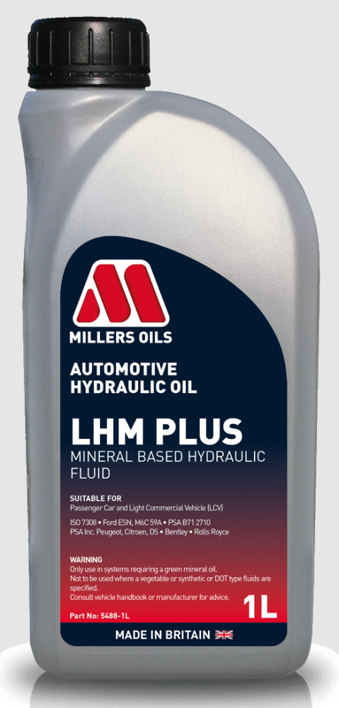 Millers Oils LHM Plus Mineral Hydraulic Fluid, Green, Citroen Rolls Royce, 1 Litre